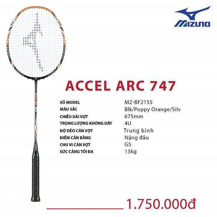 Vợt cầu lông Mizuno Accel Arc 747